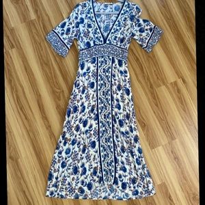 Open V-Neck Maxi Dress, Size L